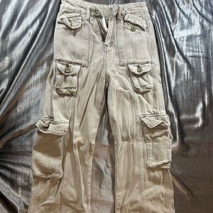 Women's Grey Cargo Pants